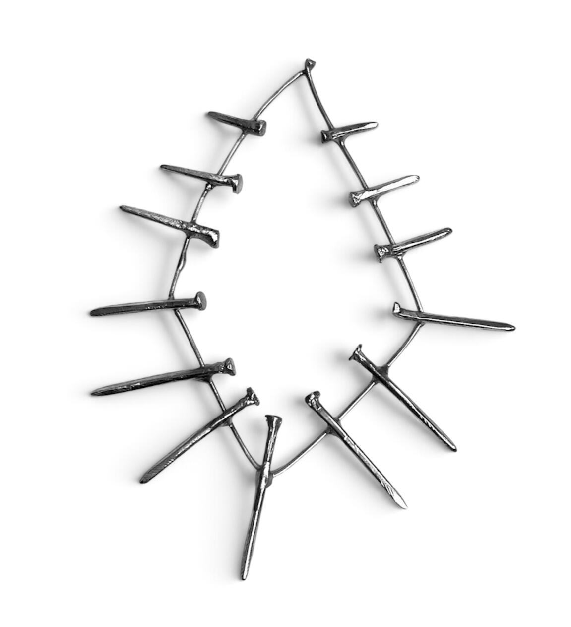Coffin Nails Broche - Silver